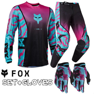 เสื้อกีฬาแขนสั้น ลาย Fox MTB Jersey กางเกงเกียร์ MX Combo Motorbike สําหรับผู้ชาย 2023