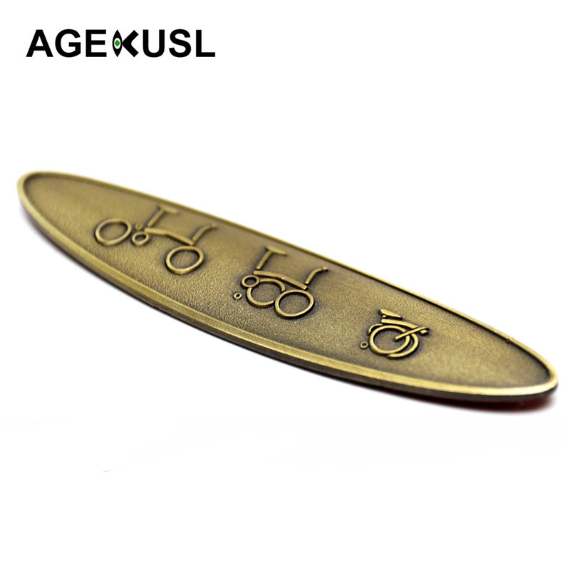 Agekusl สติกเกอร์โลหะ ลายนูน สีบรอนซ์ สําหรับติดตกแต่งกรอบรถจักรยาน Brompton ราคา ถูกที่สุด ดีลบีเคเค แกลเลอรีภาพที่ 3