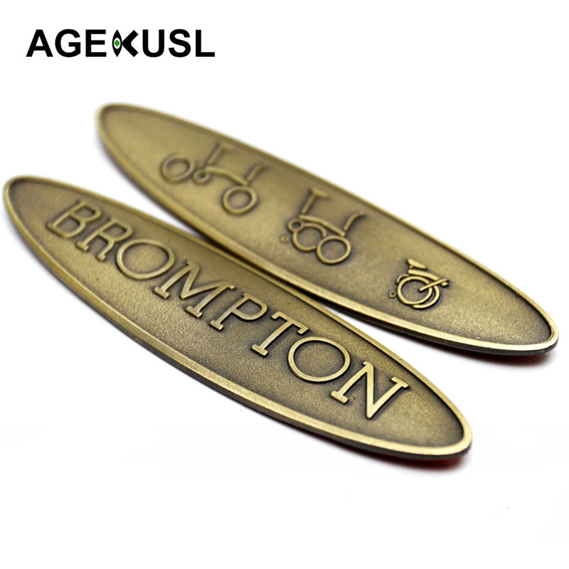 Agekusl สติกเกอร์โลหะ ลายนูน สีบรอนซ์ สําหรับติดตกแต่งกรอบรถจักรยาน Brompton ราคา ถูกที่สุด ดีลบีเคเค แกลเลอรีภาพที่ 2