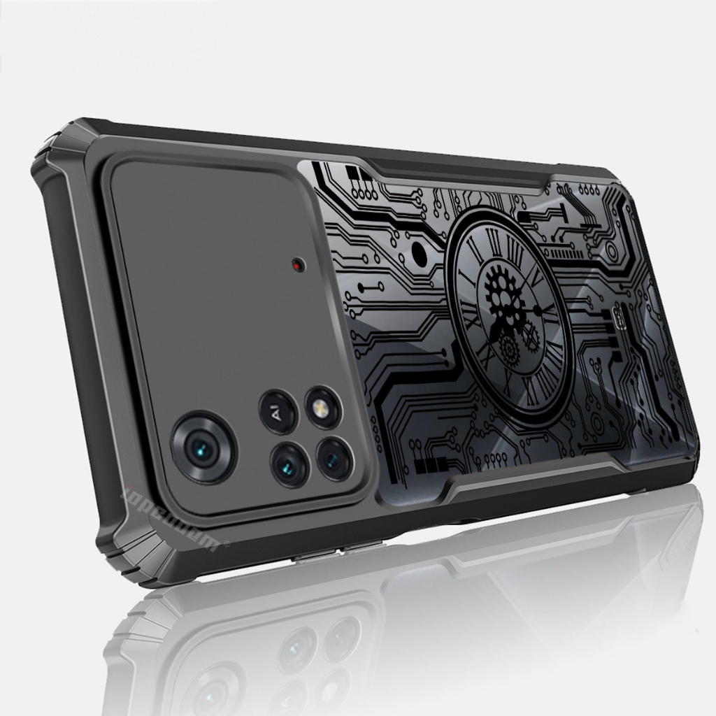 Mechanical dial Casing Xiaomi POCO X4 X5 Pro M7 M5S M5 4G M4 Pro 5G โปร่งใสกันกระแทกฝาครอบถุงลมนิรภั