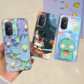 เคสโทรศัพท์ ซิลิโคนนิ่ม TPU ผิวด้าน ลายดอกไม้ อวกาศ สําหรับ Huawei Nova 9 SE Nova9 SE JLN-LX1 JLN-LX3