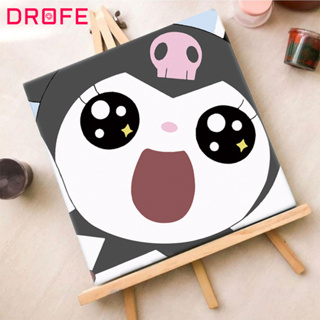 Drofe 【 20x20 ซม. พร้อมกรอบ 】ภาพวาดสีน้ํามันอะคริลิค บนผ้าใบ รูปคุโรมิ ภาพจิตรกรรมดิจิทัล Diy สําหรับตกแต่งบ้าน