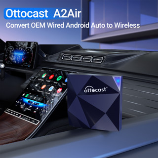 Ottocast A2 อะแดปเตอร์รถยนต์ แบบใช้สาย Android อัตโนมัติ เป็นไร้สาย Android Auto