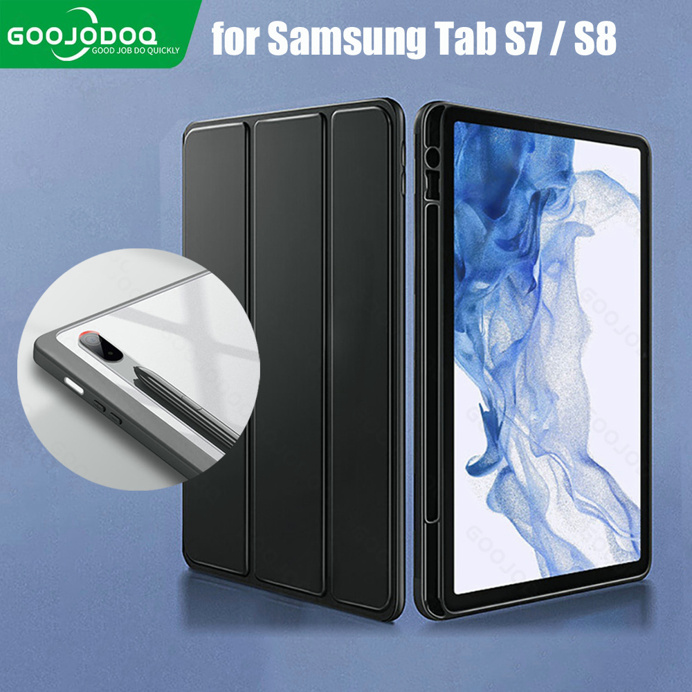 Goojodoq เคสแท็บเล็ต พร้อมที่ใส่ดินสอ สําหรับ Samsung Galaxy Tab S8 2022 11 นิ้ว