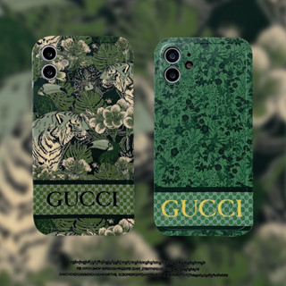 เคสโทรศัพท์มือถือนิ่ม ลายการ์ตูนเสือ GG gucc1 สีเขียว สําหรับ iPhone14 14pro 14promax iPhone13 13pro 13promax iPhone12 12pro 12promax iPhone11 11promax x xs xr xsmax 7p