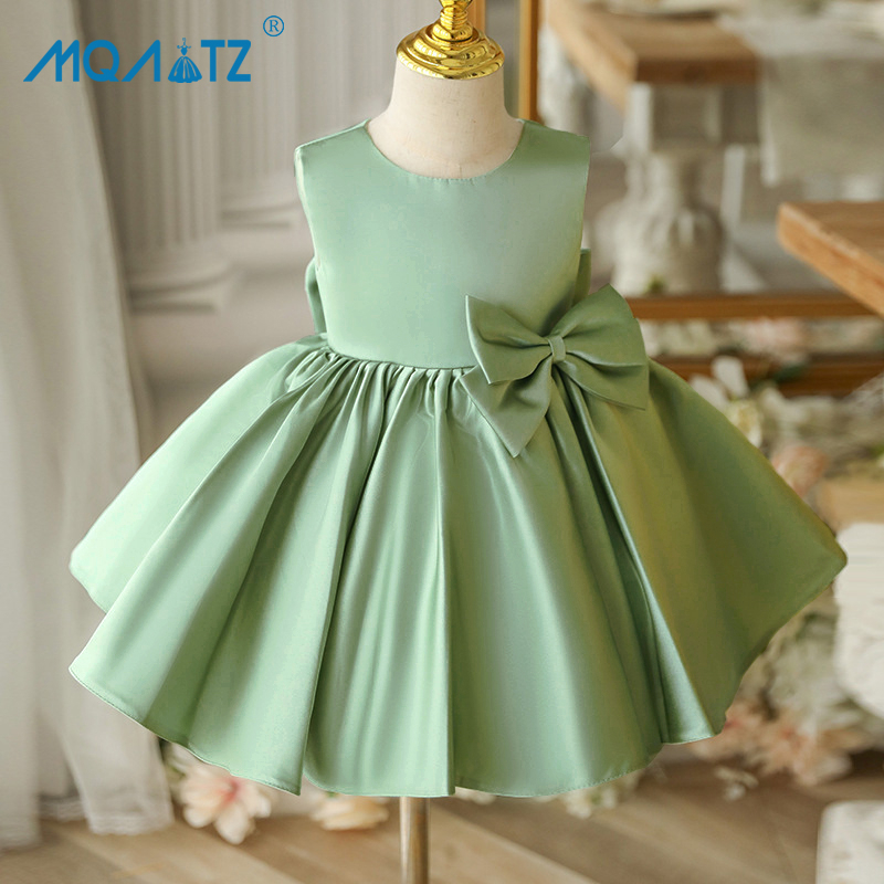 Mqatz ฤดูร้อนอย่างเป็นทางการสองโบว์เด็กพรรคชุดสําหรับสาวเด็กเครื่องแต่งกายแข็งชุดเจ้าหญิงสาวชุดที่สง่างาม ชุดเดรส เสื้อผ้าเด็ก3-10ปี ล L2009