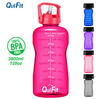 Quifit Sale 3.8 ลิตร Tritan ขวดน้ำ พร้อมหลอดดูด เหมาะกับการพกพา เล่นกีฬา