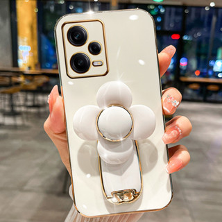 เคสโทรศัพท์มือถือ ซิลิโคนนิ่ม พร้อมขาตั้ง สําหรับ POCO X5 5G POCO X5 Pro 5G