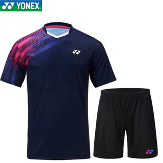 Yonex เสื้อกีฬาแบดมินตัน แขนสั้น แบบแห้งเร็ว เหมาะกับฤดูร้อน สําหรับผู้ชาย และผู้หญิง