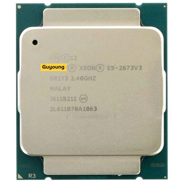 Yzx Xeon E5 โปรเซสเซอร์ CPU สี่เกลียว 2673V3 E5-2673V3 E5 2673 V3 E5-2673 V3 2.4 GHz 30M 105W LGA 2011-3