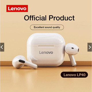 Lenovo LP40 TWS หูฟังบลูทูธไร้สาย 5.0 ลดเสียงรบกวน ควบคุมแบบสัมผัส สแตนด์บายนาน