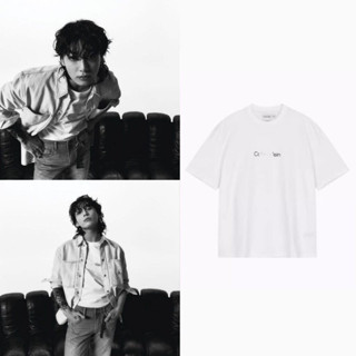 KPOP BTS JUNGKOOK CK เสื้อยืดผ้าฝ้ายผู้ชายบวกขนาดเรียบง่ายแฟชั่นหลวมคู่รักแขนสั้นด้านบนฮาราจูกุเสื้อนักเรียนสบาย ๆ เกาหลี