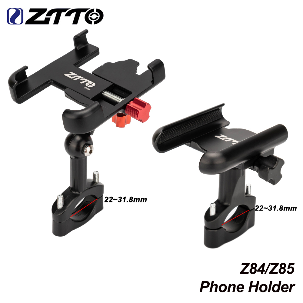 Ztto ขาตั้งโทรศัพท์มือถือ 360 องศา สําหรับจักรยานเสือภูเขา° ที่วางโทรศัพท์มือถือ อลูมิเนียม กันลื่น หมุนได้ สําหรับแฮนด์บาร์ 22 มม. ถึง 31.8 มม.