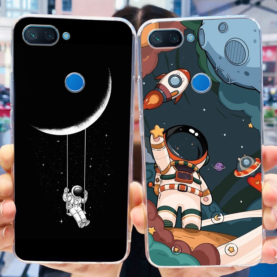 เคสโทรศัพท์มือถือ ซิลิโคนนิ่ม ลายนักบินอวกาศน่ารัก สําหรับ Xiaomi Mi 8 Lite Xiomi Mi 8 Lite Mi 8 You