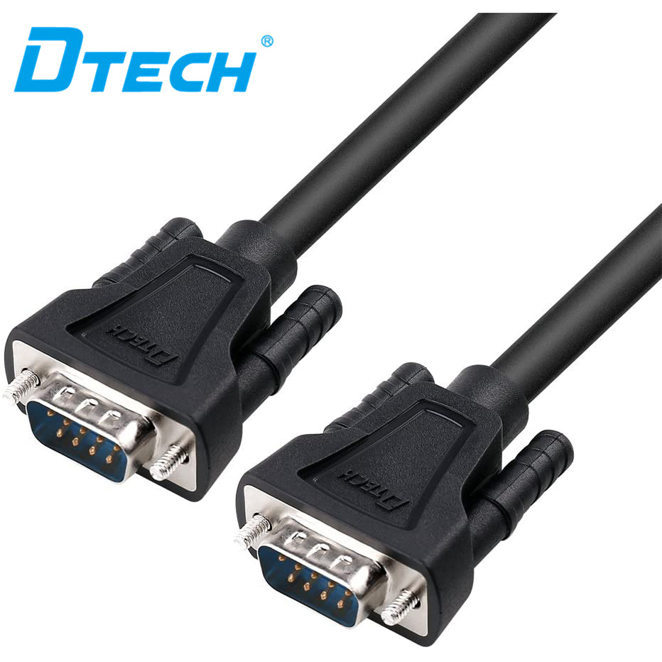 DTECH RS232 Serial Cable DB9 ชายชาย Zero Adjustment Decontroller Cable Full Handshake 7-Line Cross ส