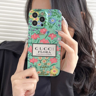 เคสโทรศัพท์มือถือนิ่ม ลายการ์ตูนโลโก้ GG ดอกไม้ แนวสตรีท สําหรับ iPhone14 14pro 14promax iPhone13 13pro 13promax iPhone12 12pro 12promax iPhone11 11promax x xs xr xsmax