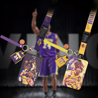 ที่ใส่บัตรพวงกุญแจ NBA Kobe พร้อมสายคล้องคอ ID ป้ายชื่อแท็กเคสป้องกันโทรศัพท์มือถือสลิงพวงกุญแจสายรัดป้องกันการสูญหาย