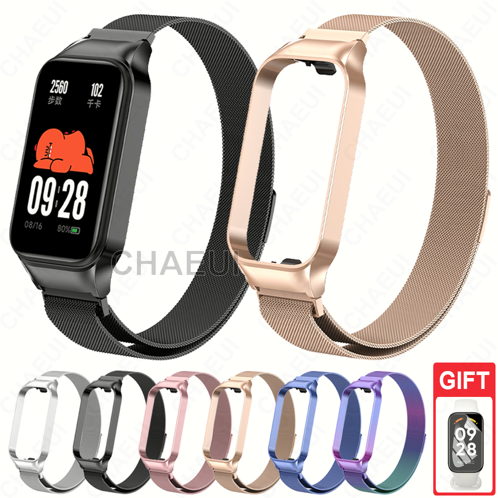 สายรัดข้อมือ โลหะ สเตนเลส สําหรับ Redmi Smart Band 2 / Xiaomi Smart Band 8 Active