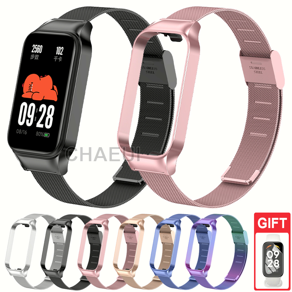 สายนาฬิกาข้อมือสเตนเลส โลหะ สําหรับ Redmi Smart Band 2 / Xiaomi Smart Band 8 Active