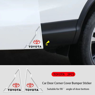 สติกเกอร์ใส ป้องกันรอยขีดข่วน สําหรับติดมุมประตูรถยนต์ Toyota 2 ชิ้น