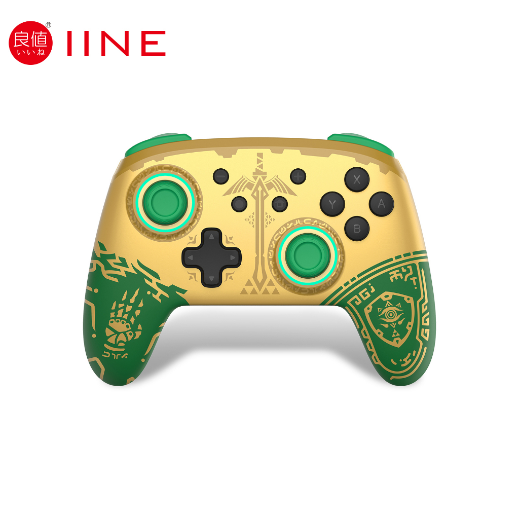 Iine Golden-Green Zelda Kingdom Tears ตัวควบคุมแบบไร้สาย NFC สําหรับ Nintendo Switch OLED