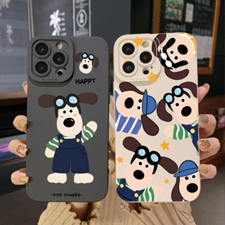 เคสโทรศัพท์มือถือ ขอบสี่เหลี่ยม ลายสุนัขแฮปปี้ สําหรับ OPPO Reno7 4G Reno6 Reno8 Z 5G Reno5 F Reno2 F Reno3 Reno4 A17 A17K A77S A57S