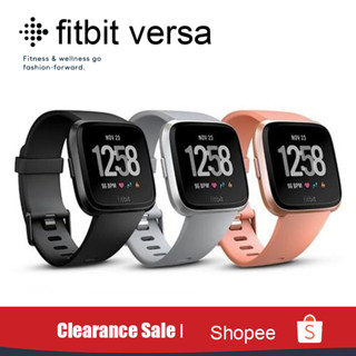 Fitbit Versa นาฬิกาข้อมือสมาร์ทวอทช์ ติดตามการนอนหลับ เพื่อสุขภาพ และการออกกําลังกาย พร้อมสายรัด ขนาดใหญ่ และขนาดเล็ก