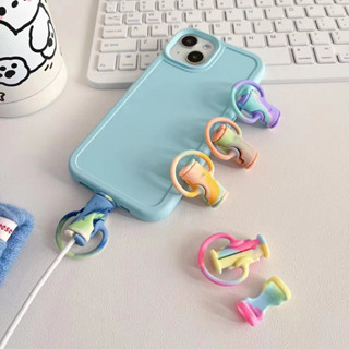 2-in-1 การ์ตูน ซิลิโคน โทรศัพท์ สายเคเบิลข้อมูล เคสป้องกัน ที่ม้วน ป้องกันการแตกหัก หัวชาร์จ ปลอกป้องกันกัด