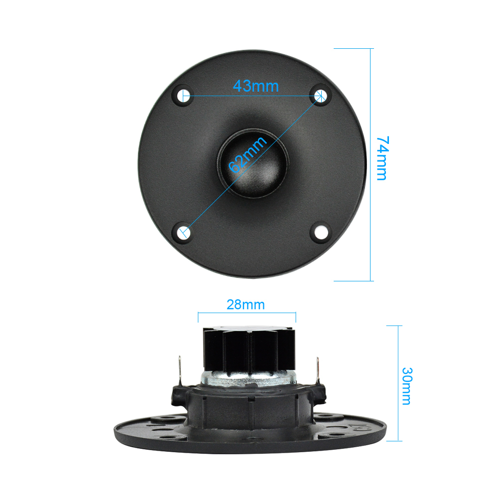 Aiyima ลําโพงทวีตเตอร์ ผ้าไหม 4 6 8 โอห์ม 15W 3 นิ้ว พร้อมแผง 2 ชิ้น