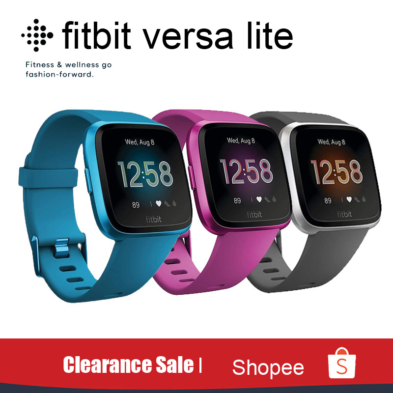 FITBIT VERSA LITE (ใหม่) Fitness Heart Rate Tracker กันน้ํา Smartwatch ฟิตเนสกิจกรรม Tracker band กล