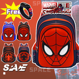 Spiderman กระเป๋าสไปเดอร์แมน กระเป๋าเป้สะพายหลัง กันน้ํา ลายการ์ตูนสไปเดอร์แมน สําหรับเด็กนักเรียน