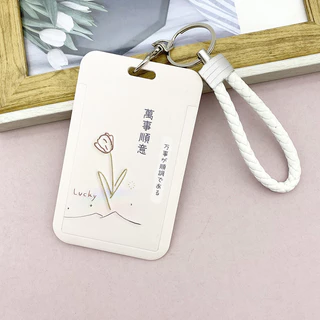 ซองใส่บัตรพร้อมเชือกเส้นเล็ก ปรับขนาดอัตโนมัติ สําหรับบัตรมหาวิทยาลัย บัตรประจําทาง รถบัส