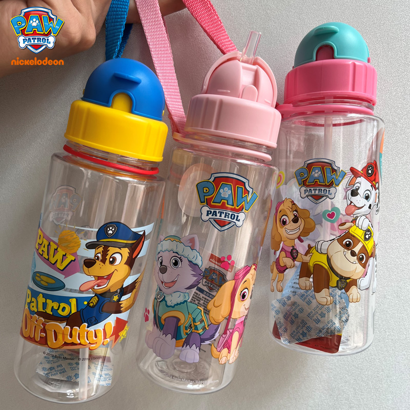 พร้อมส่งในไทย✅แก้วน้ํา พร้อมหลอดดูด PAW Patrol แบบพกพา กันตก เหมาะกับฤดูร้อน สําหรับเด็กนักเรียนอนุบาล