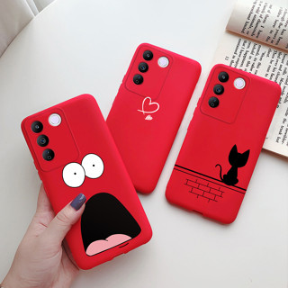 ใหม่ เคสโทรศัพท์มือถือ ซิลิโคนนิ่ม ลายเพ้นท์น่ารัก 2022 สําหรับ Vivo V27e V2237 V17E V 27e