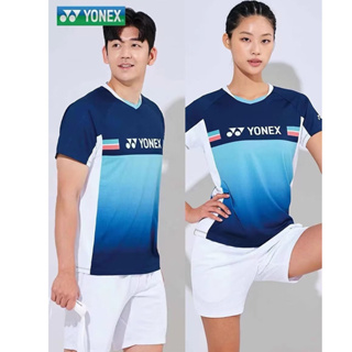 เสื้อกีฬาแขนสั้น ลายทีมชาติแบดมินตัน New Yonex แบบแห้งเร็ว สําหรับผู้ชาย และผู้หญิง