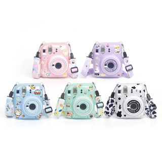 ใหม่ instax mini 12 อุปกรณ์เสริม ป้องกันกล้อง เคสกระเป๋า พร้อมสายคล้องรูป สติกเกอร์