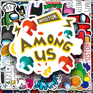 สติกเกอร์ กันน้ํา ลาย Among Us แบบสร้างสรรค์ สําหรับติดตกแต่งรถยนต์ จํานวน 50 ชิ้น