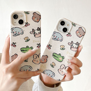 เคสโทรศัพท์มือถือ ซิลิโคนนิ่ม ลายการ์ตูนจระเข้น้อยน่ารัก เป็นมิตรกับสิ่งแวดล้อม สําหรับ iPhone 14Pro max 13Pro max 12Pro max 14Pro 13Pro 12Pro 11 12 13 14 case