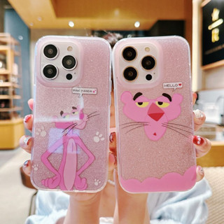 เคสโทรศัพท์มือถือ ลายการ์ตูน Pink Panther น่ารัก สําหรับ iPhone 14Pro max 13Pro max 12Pro max 14Pro 13Pro 12Pro 12 13 14 case