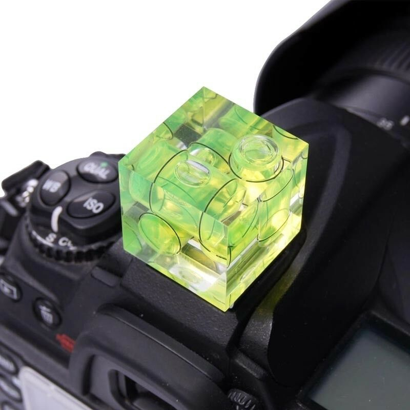 3 แกน 3D สามมิติ Hot Shoe Cover Spirit Level Triple Bubble Level Flash Mount Gradienter สําหรับกล้อง DSLR SLR