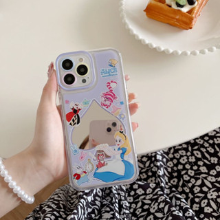 Disney เคสโทรศัพท์มือถือ ซิลิโคนนุ่ม ลายการ์ตูนเจ้าหญิงดิสนีย์ อลิซ สําหรับ iPhone 14Pro max 13Pro max 12Pro max 14Pro 13Pro 12Pro 11 12 13 14 case