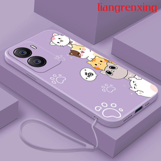 เคสซิลิโคนนิ่ม ลายการ์ตูนแมว กันกระแทก สําหรับ VIVO Y35 5g 2022 YTDZMM02