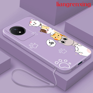 เคสซิลิโคนนิ่ม ลายการ์ตูนแมว กันกระแทก สําหรับ VIVO Y02 5G 2022 y02t y02a YTDZMM02