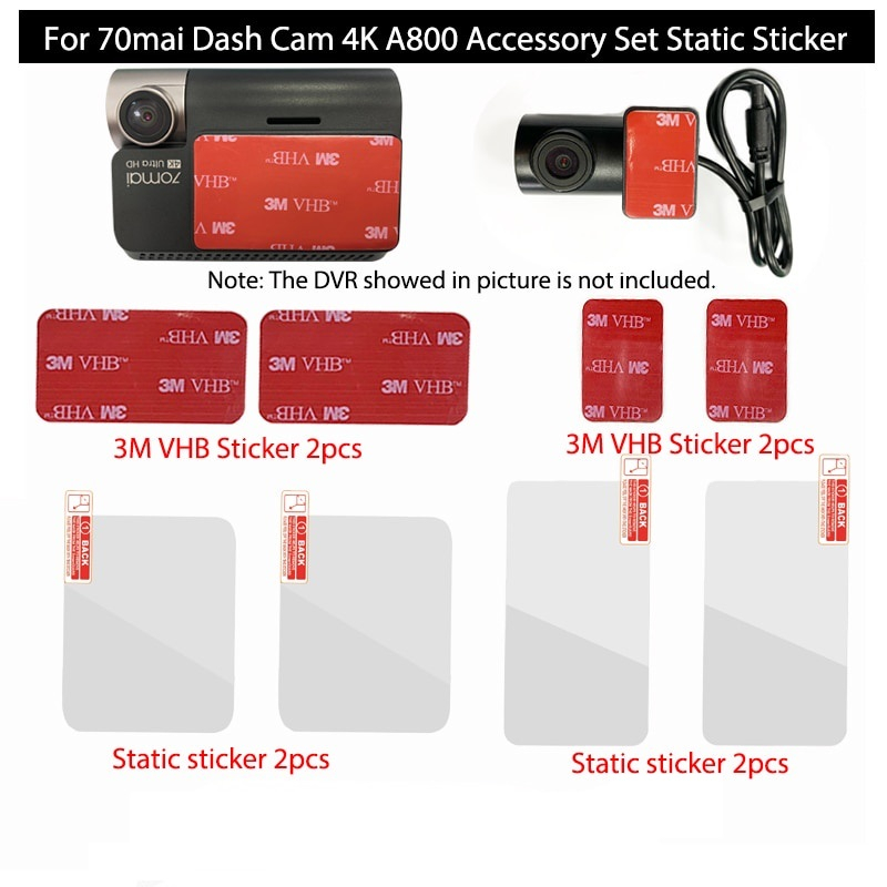 ฟิล์มสติกเกอร์ติดกล้องหลัง 3M สําหรับ 70 Mai Dash cam A800 RC06 RC09 Smart 3M 70MAI A500 Car DVR 3M