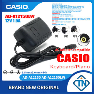 อะแดปเตอร์พาวเวอร์ซัพพลายเปียโนคีย์บอร์ด 12V 1.5A AC DC AD-A12150LW สําหรับ Casio PX-130 RD BK WE PX-135 BK WE PX-150 PX-150BK WE PX-160