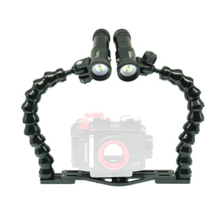 Nitescuba S18V20 ไฟวิดีโอใต้น้ํา พร้อมถาดยืดหยุ่น สําหรับกล้อง Gopro Tg6 5 1800 Lumen