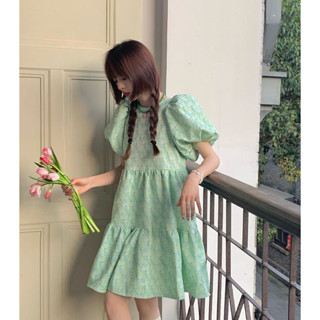 👒เดรส เดรสลายดอกไม้สุดฮิต ผ้า cotton เนื้อดี