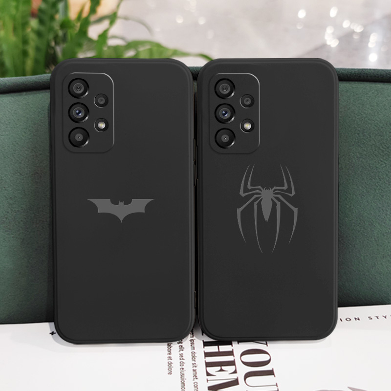 เคสโทรศัพท์มือถือ ซิลิโคน ลายแมงมุม ค้างคาว มีลายด้านข้าง สําหรับ Samsung Galaxy A73 A53 A33 A23 4G 5G - รูปที่ 2