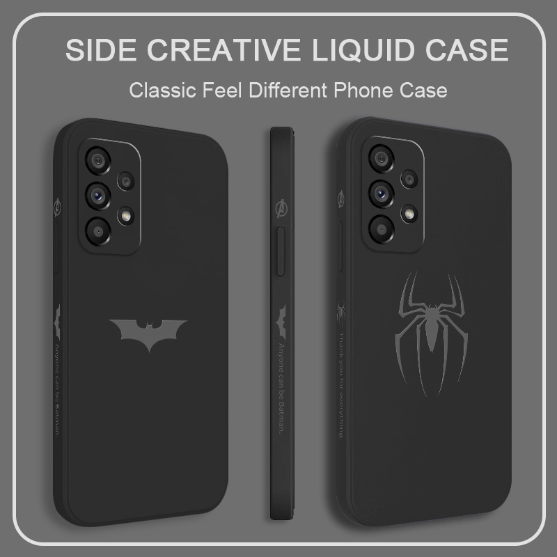 เคสโทรศัพท์มือถือ ซิลิโคน ลายแมงมุม ค้างคาว มีลายด้านข้าง สําหรับ Samsung Galaxy A73 A53 A33 A23 4G 5G - รูปที่ 4