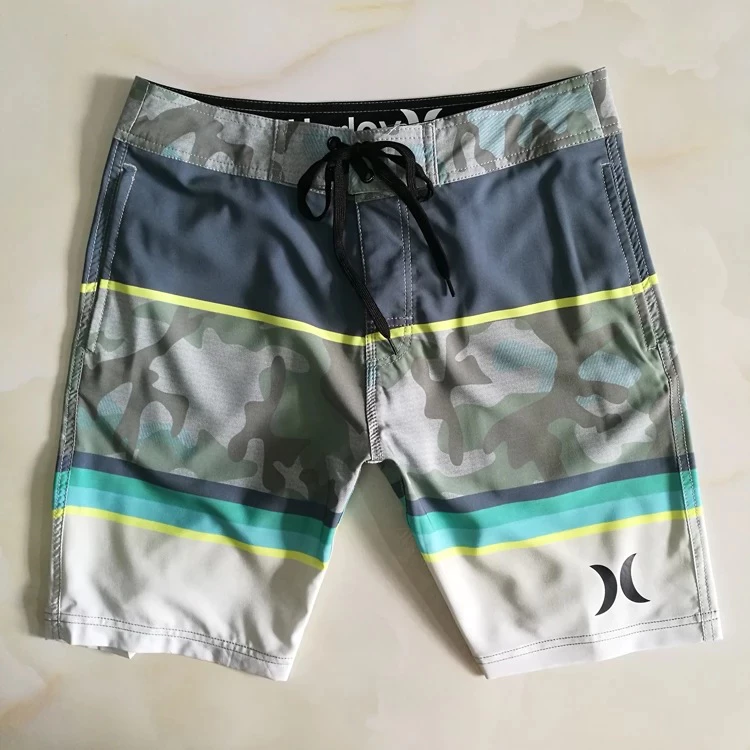 กางเกงขาสั้น Hurley ยืดหยุ่น 4 ทิศทาง ลายพราง สีเขียวทหาร thumbnail 3
